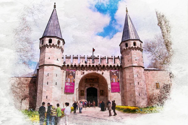 Topkapi palace illustration — Stock Photo, Image